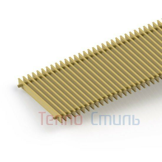 Решетка itermic GRILL.3400.SGL-34 цвет Gold ширина 340 мм длина 3400 мм алюминиевая для встраиваемых в пол внутрипольных конвекторов ITTL и ITTBL