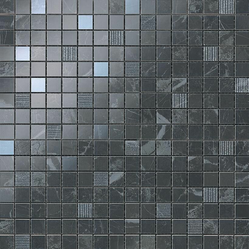 Мозаика Atlas Concorde Brick Atelier 9MVN Marvel Noir S. Laurent Mosaic (1.7x1.7) 30.5x30.5