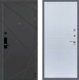 Дверь входная (стальная, металлическая) Баяр 1 ФЛ-290 quot;Силк сноуquot; с биометрическим замком (электронный, отпирание по отпечатку пальца)