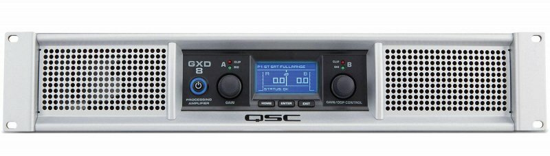 QSC GXD4 2-канальный усилитель мощности c DSP, 2 x 400 Вт 8 Ом, 2 x 600 Вт 4 Ом, 2U