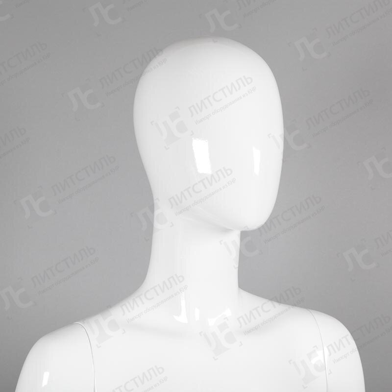 Манекен женский ростовой без лица, белый глянец 4A-64-1(бел)