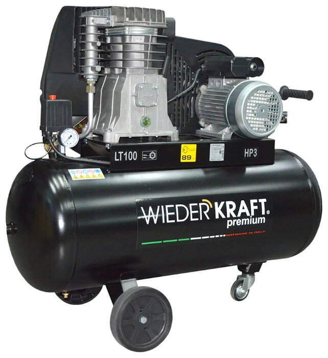 Компрессор масляный WIEDERKRAFT WDK-91053, 100 л, 2.2 кВт