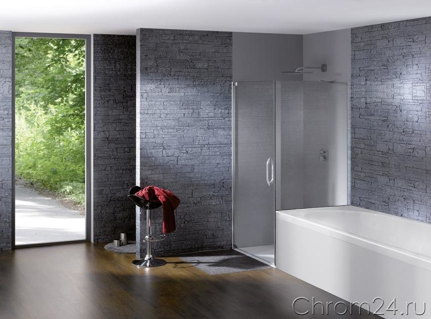 Huppe Studio Paris Двустворчатая распашная дверь с короткой боковой стенкой на ванне душевое ограждение (PT0209 / PT0219)