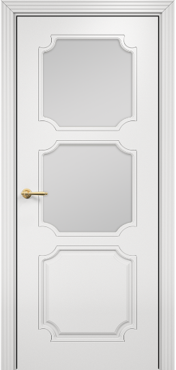Дверь Оникс Валенсия фрезерованное Цвет:эмаль белая мдф Остекление:Сатинат белый
