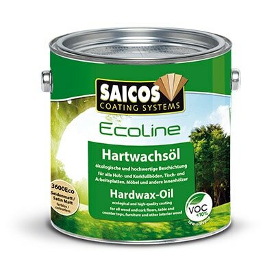 Экологичное масло с твердым воском Saicos Ecoline Hartwachsol для дерева
