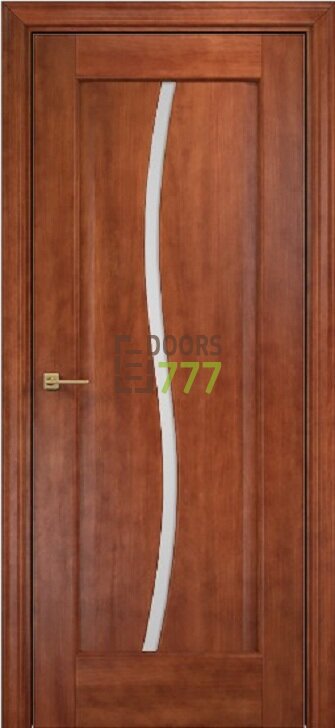 Дверь Оникс модель Корсика 1 Цвет:Анегри тёмный Остекление:Сатинат белый
