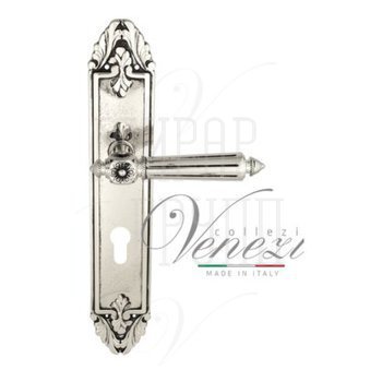 Дверная ручка на планке Venezia Castello PL90 натуральное серебро CYL