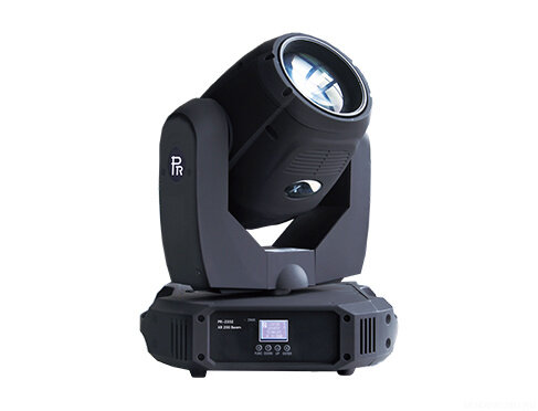 PR Lighting XR 200 BEAM Движущаяся голова, лампа MSD Platinum 5R (8000 K), 1 колесо статичных гобо (17 шт.), 1 колесо цвета (14 цветов)