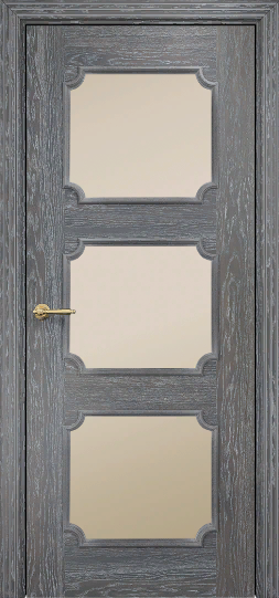 Оникс / Фортрез Межкомнатная дверь Валенсия со стеклом Цвет: дуб седой