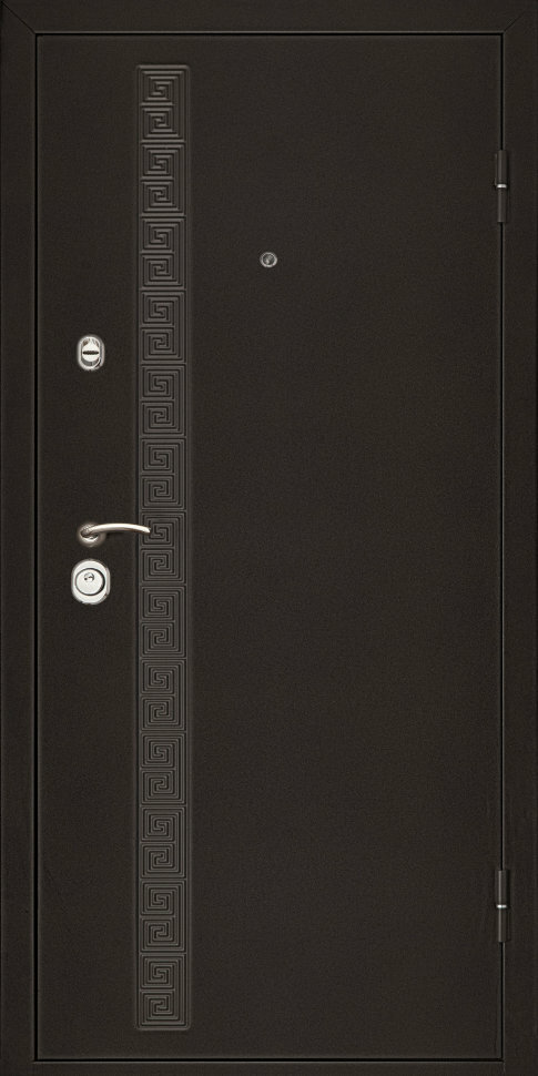 Входная металлическая дверь Regidoors Гермес (880х2050 Правая (Петли справа), Внутрення отделка ПВХ мокко + Locabel белое)