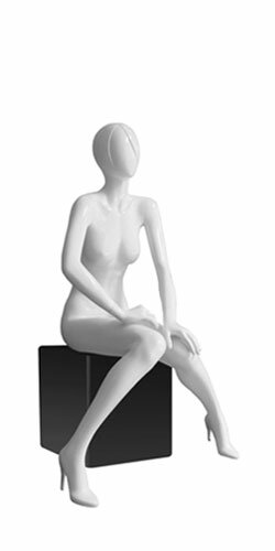 Манекен женский сидячий белый глянцевый Vita Type 10F-01G