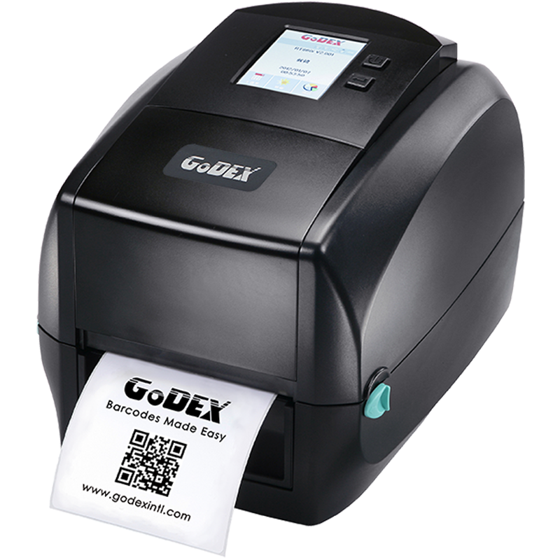Godex RT863i, устройство термо-трансферной печати этикеток, 600 dpi, ЖК дисплей, и/ф RS232/USB/Ethernet/USB HOST (011-863007-000)