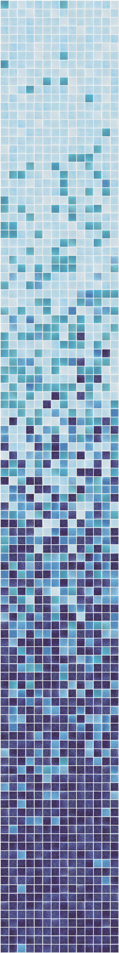 Мозаика облицовочная стеклянная Hisbalit Degradados Piscinas Marina Niebla Non-slip 2,5*2,5 ( м2)