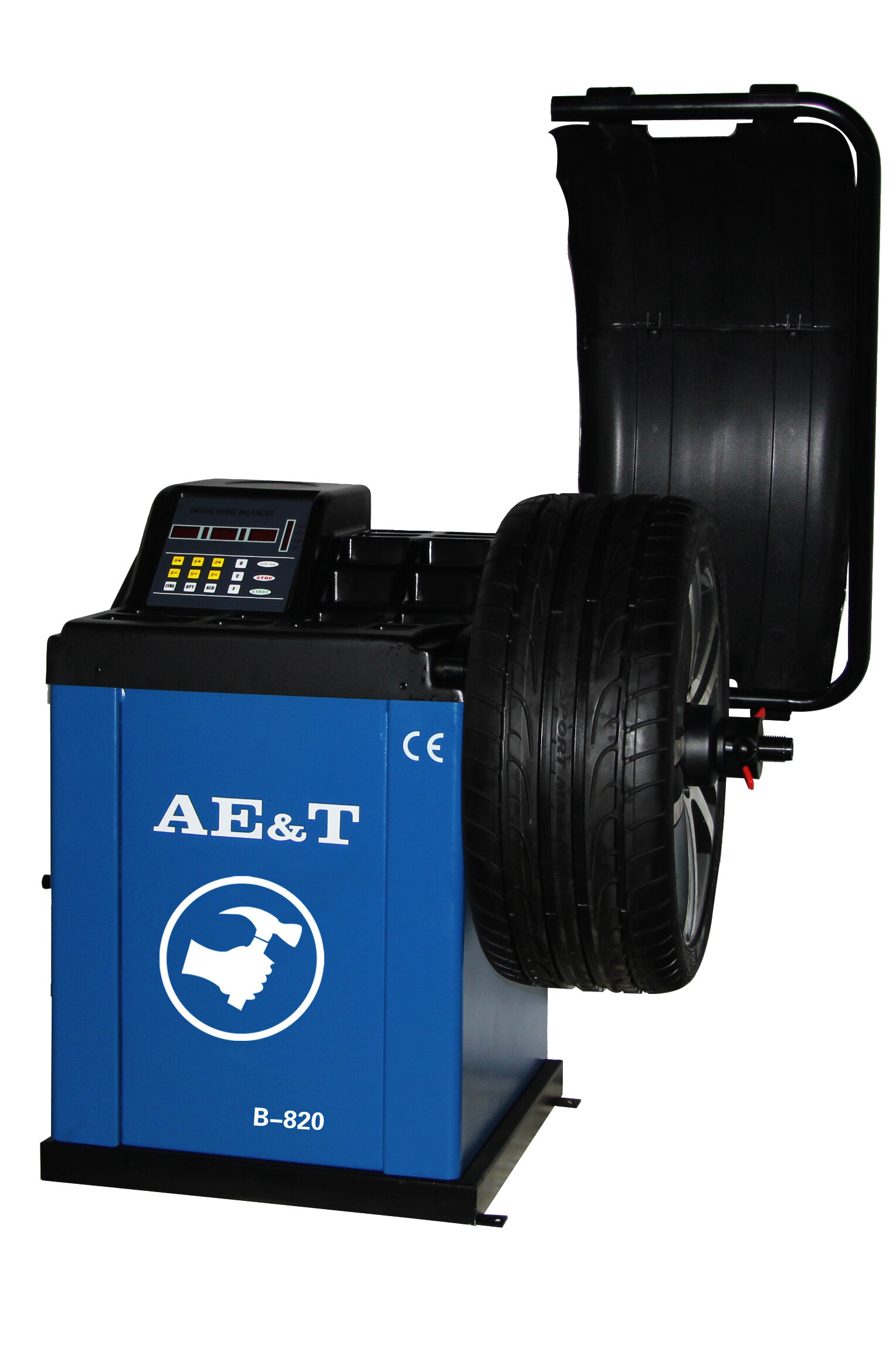 AET Балансировочный станок B-820 AET для колес легковых автомобилей 220В 254-610 мм (10-24”) 65 960 мм (38”) 36 40-510 мм (1,5-20”) 200 960х760х1160мм 200 Вт легковой