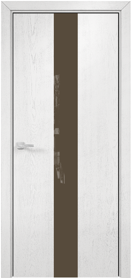 Дверь Оникс модель Соната Цвет:эмаль белая с патиной серебро Остекление:Триплекс бронза
