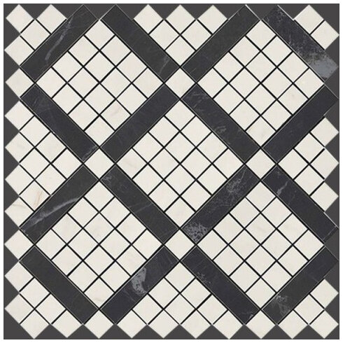 Мозаика Atlas Concorde Marvel Pro Cremo Mix Diagonal Mosaic Cremo+Noir 30,5x30,5 9MVF, м²