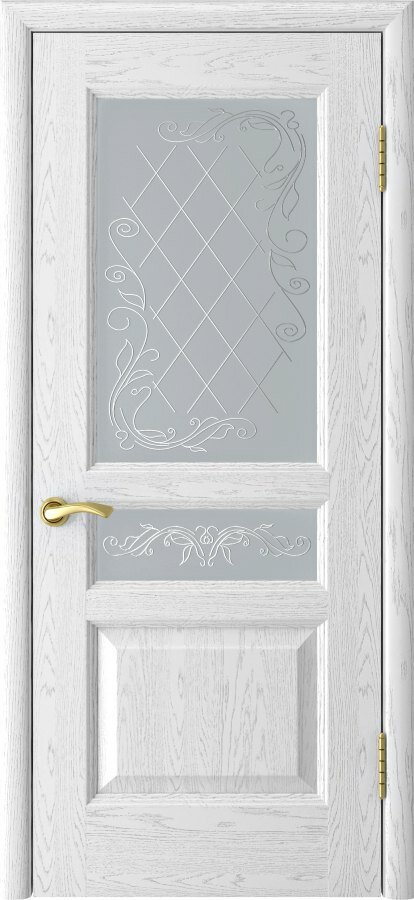 Дверь Люксор/Dveri Luxor/Атлант-2 до - Ясень белая эмаль, двери шпонированные 1900x550