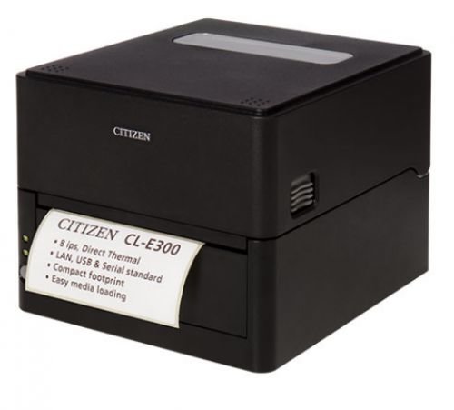 Термопринтер Citizen CLE300XEBXXX Мобильный принтер Citizen CL-E300 Printer; LAN, USB, Serial, Black, EN Plug