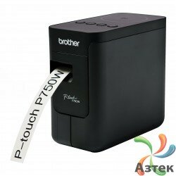 Принтер этикеток Brother PT-P750W термо 180 dpi темный, WiFi, USB, отрезчик, PTP750WR1
