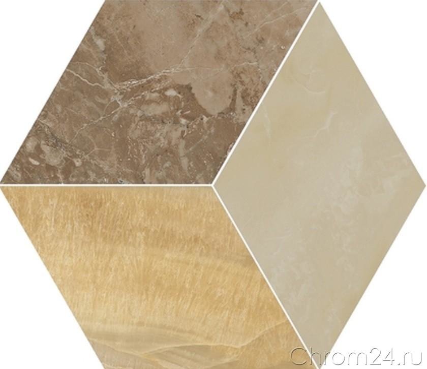 Versace Marble Mosaico T3 Marrone Beige Oro керамогранит (45 x 39 см) (240461)