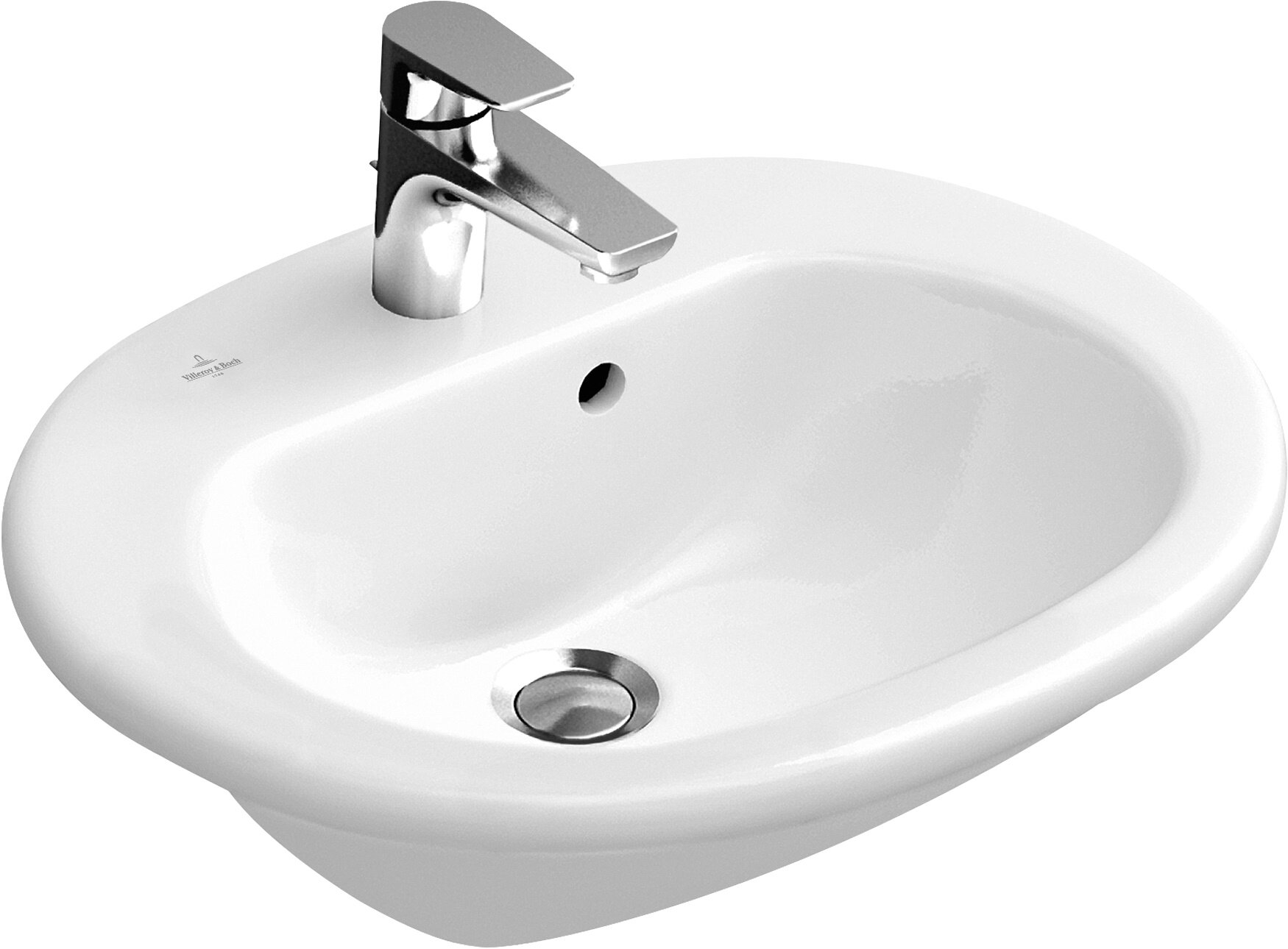 Мебельная раковина Villeroy  Boch O Novo 416055R1 55 с покрытием CeramicPlus альпийский белый