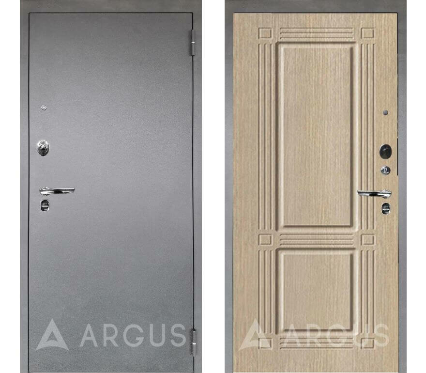Дверь входная металлическая модель: Аргус Люкс Про Серебро Триумф Капучино
