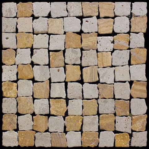 Мраморная мозаика Natural Paladium M097/37-SL (KB10-B (M097-M037)) 30,5х30,5