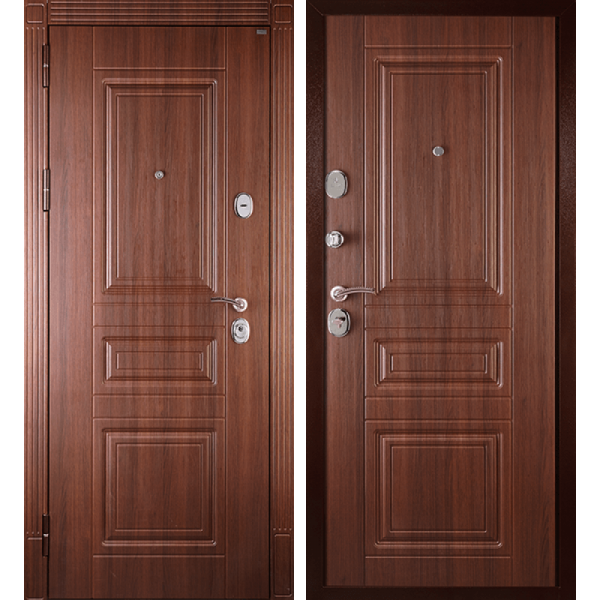 Двери Сударь производства г. Йошкар-Ола Входная металлическая дверь Дива МД-25 Орех бренди