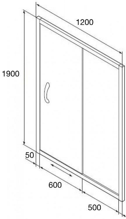 Душевая дверь 120 см Orange E02-120TCR прозрачное