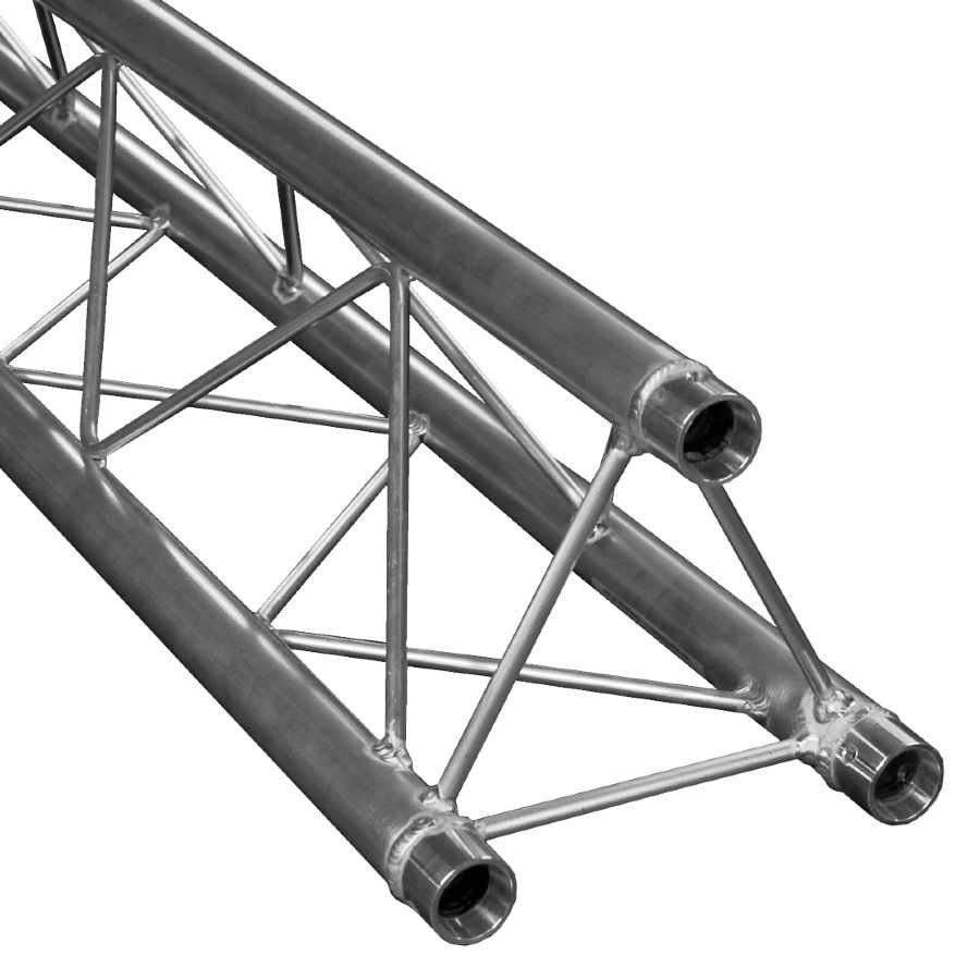 Dura Truss DT 23-400 straight Ферма алюминиевая, треугольное сечение 220х220 мм, длина 400 см. Труба 35х2. Макс. распределенная нагрузка 215 кг/кв.м. Вес 8,9 кг