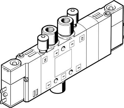 Распределитель с электроуправлением Festo CPE10-M1BH-5/3GS-QS6-B