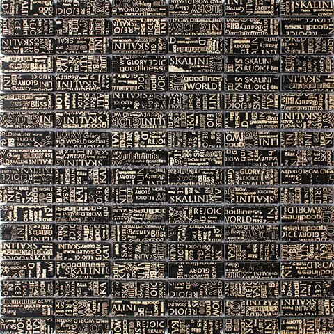 Мозаика Skalini IMS-6 металлизированная 30x30 см размер чипа 15x48 материал Мрамор толщина 10 мм в уп. 0.45 м2