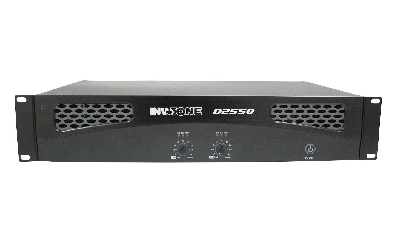 INVOTONE D2550 цифровой двухканальный усилитель мощности, 2x340 Вт RMS/8 Ом, 2x550 Вт RMS/4 Ом
