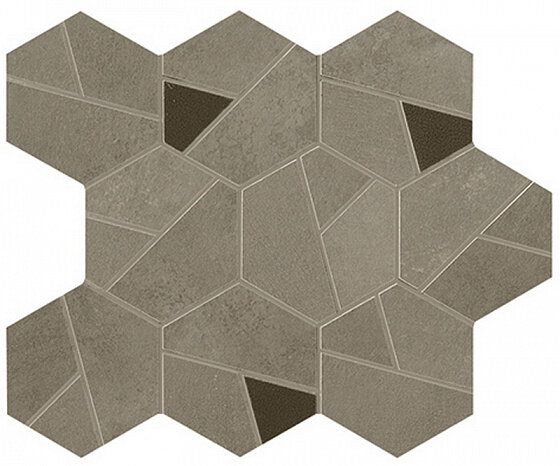 Керамическая мозаика Atlas Concorde A0QP Мозаика Керамогранит BOOST PRO Taupe Mosaico Hex Coffee 25х28,5 (м2)