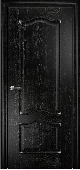 Дверь Оникс модель Классика Цвет:эмаль черная патина серебро Остекление:Без стекла