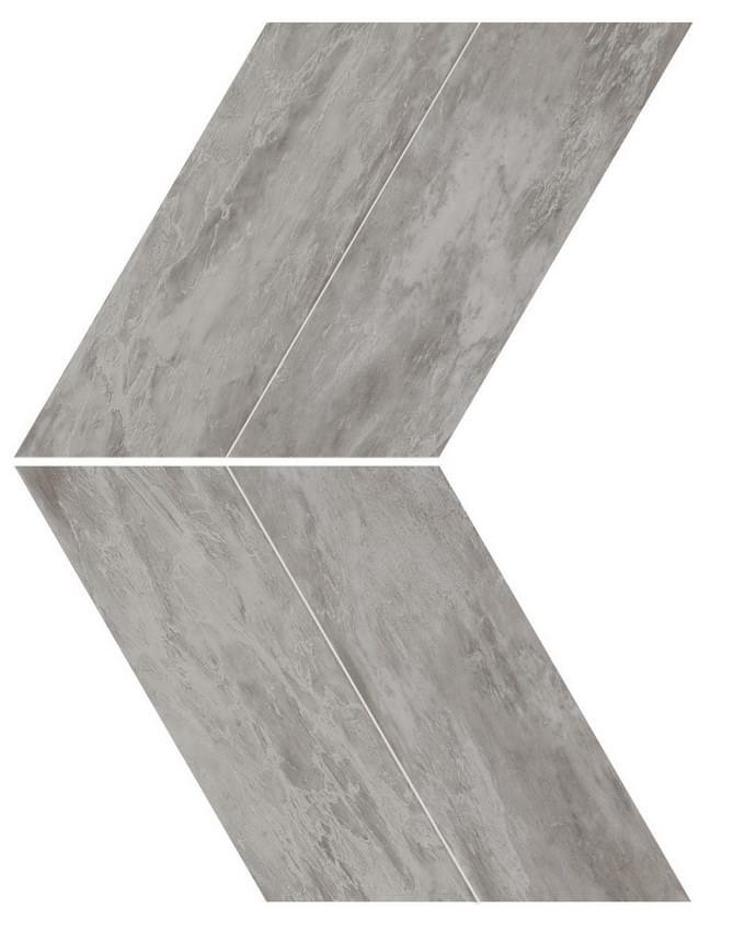 Мозаика Atlas Concorde Marvel Stone Bardiglio Grey Chevron Lappato 22.5x22.9