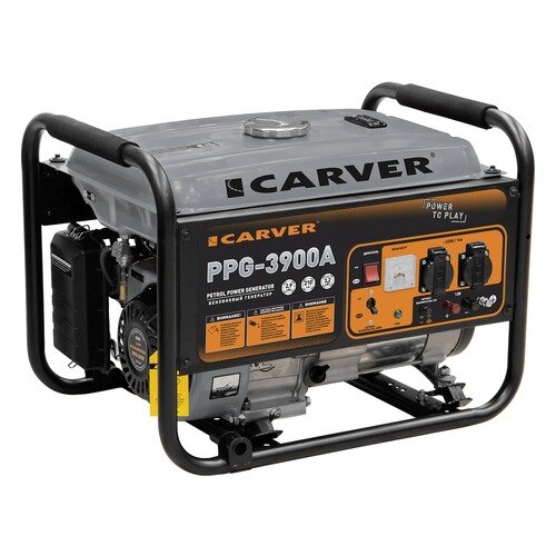 Бензиновый генератор CARVER PPG- 3900А, 220/12 В, 3.2кВт [01.020.00012]