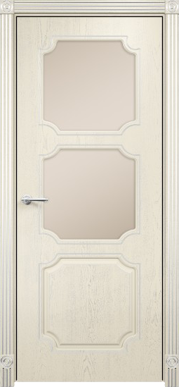 Оникс / Фортрез Межкомнатная дверь фрезерованная Валенсия Цвет: эмаль слоновая кость