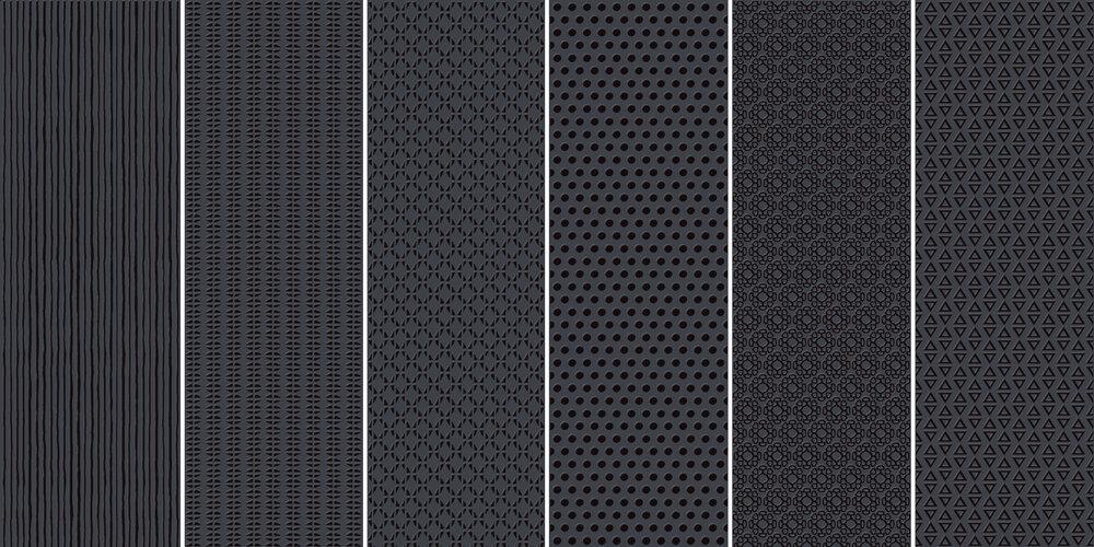 Плитка керамогранит Unica Vibration Vibration Black (6 patterns) ( м2)