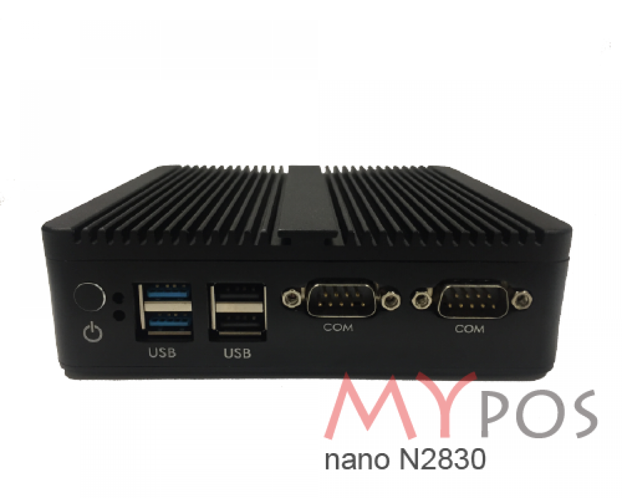 POS-компьютер myPOS nano N2830, 4Gb, SSD 120 Gb, 4 USB, 2 COM, 12V3A, цвет черный, лицензия на OS Windows