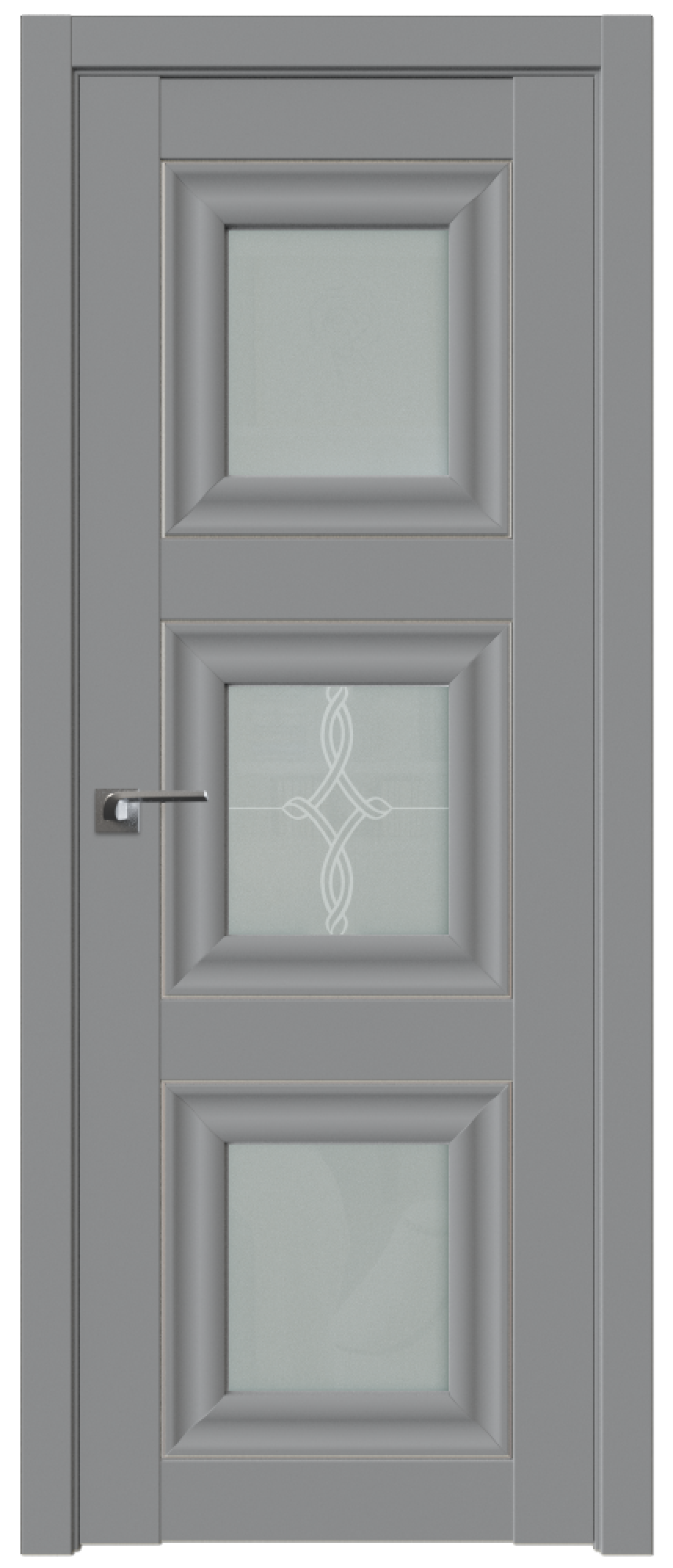 Дверь ProfilDoors Серия U модель 97U Цвет:манхэттен Остекление:Узор Матовое
