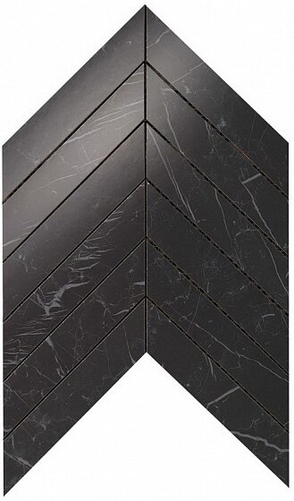 Керамическая мозаика Мозаика ATLAS CONCORDE MARVEL STONE Nero Marquina Chevron Wall 25х30,5 (м2)