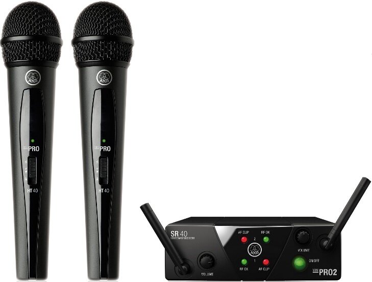 AKG WMS40 Mini2 Vocal Set BD US25A/C (537.500  539.300) вокальная радиосистема с 2-мя ручными передатчиками