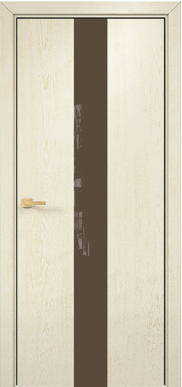 Дверь Оникс модель Соната Цвет:эмаль слоновая кость патина золото Остекление:Триплекс бронза