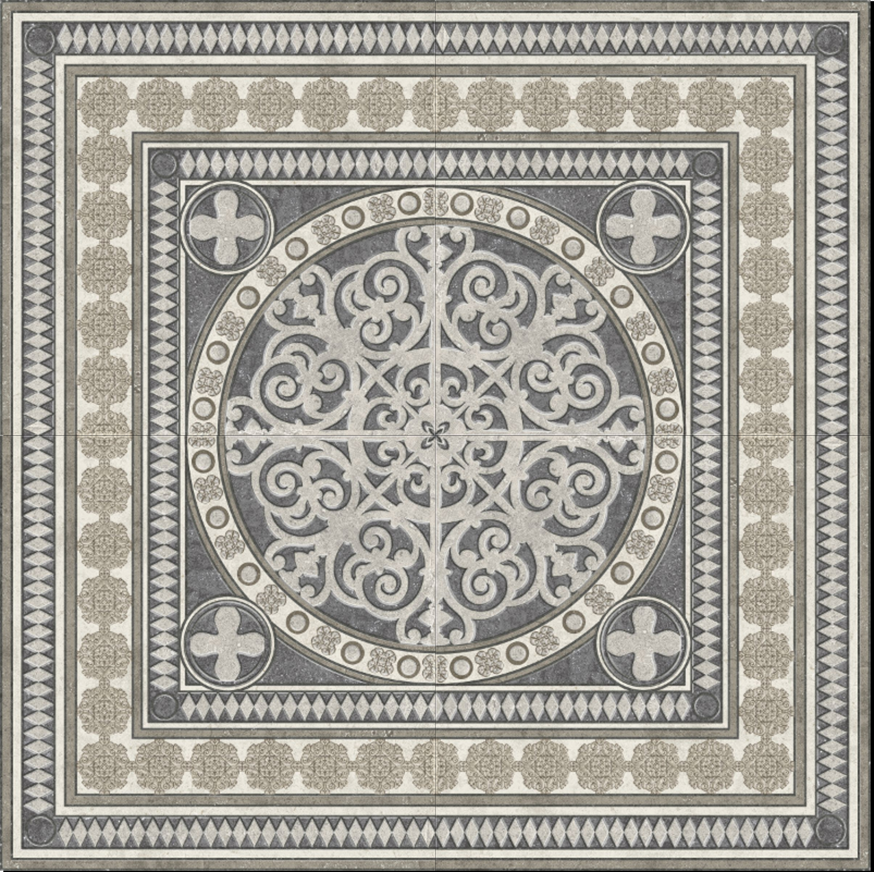 Нап. панно Absolut Keramika Terranova Roseton 118,4x118,4