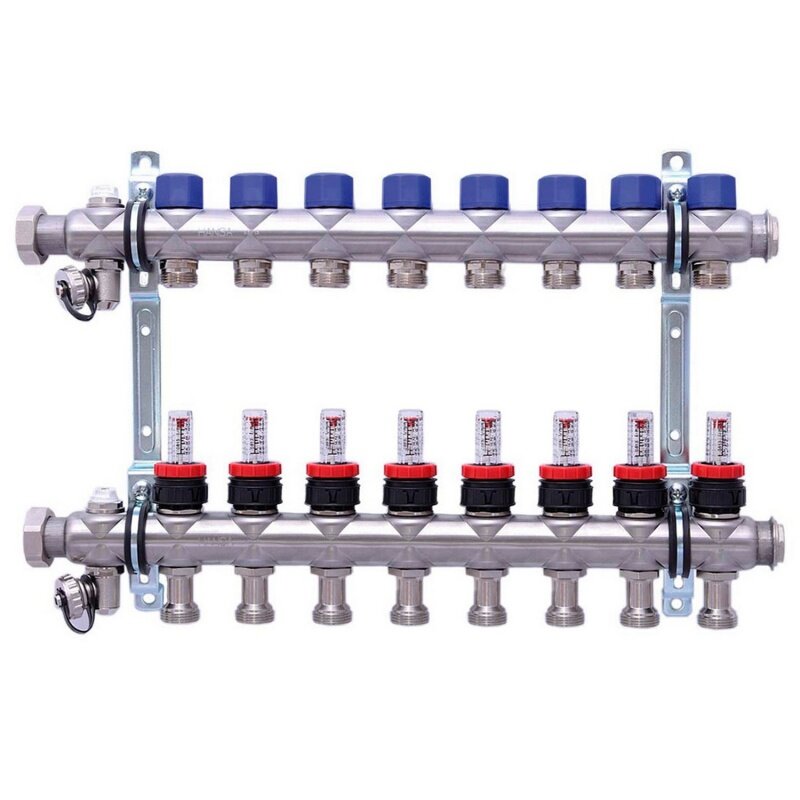 Коллекторная группа Hansa 1quot; 8 контуров с расходомерами