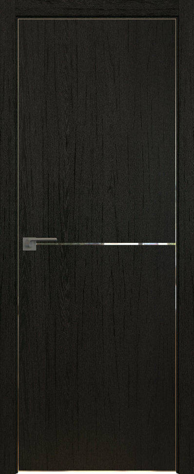 Межкомнатная дверь экошпон PROFIL DOORS 12ZN с алюминиевой кромкой (Дарк браун)