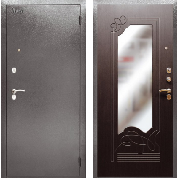 Двери Аргус производства России г. Йошкар-Ола Входная металлическая дверь Аргус ДА-6 с зеркалом Венге
