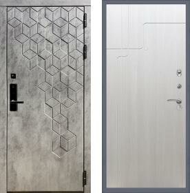 Дверь входная (стальная, металлическая) Баяр 1 quot;Пчелаquot; ФЛ-246 quot;Лиственница бежеваяquot; с биометрическим замком (электронный, отпирание по отпечатку пальца)