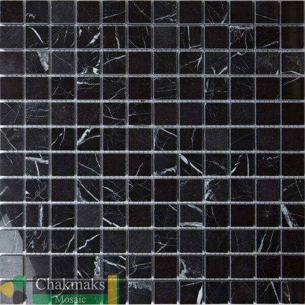 Мозаика Chakmaks Anatolian Stone Black Silk 23x23 mm 30.5x30.5